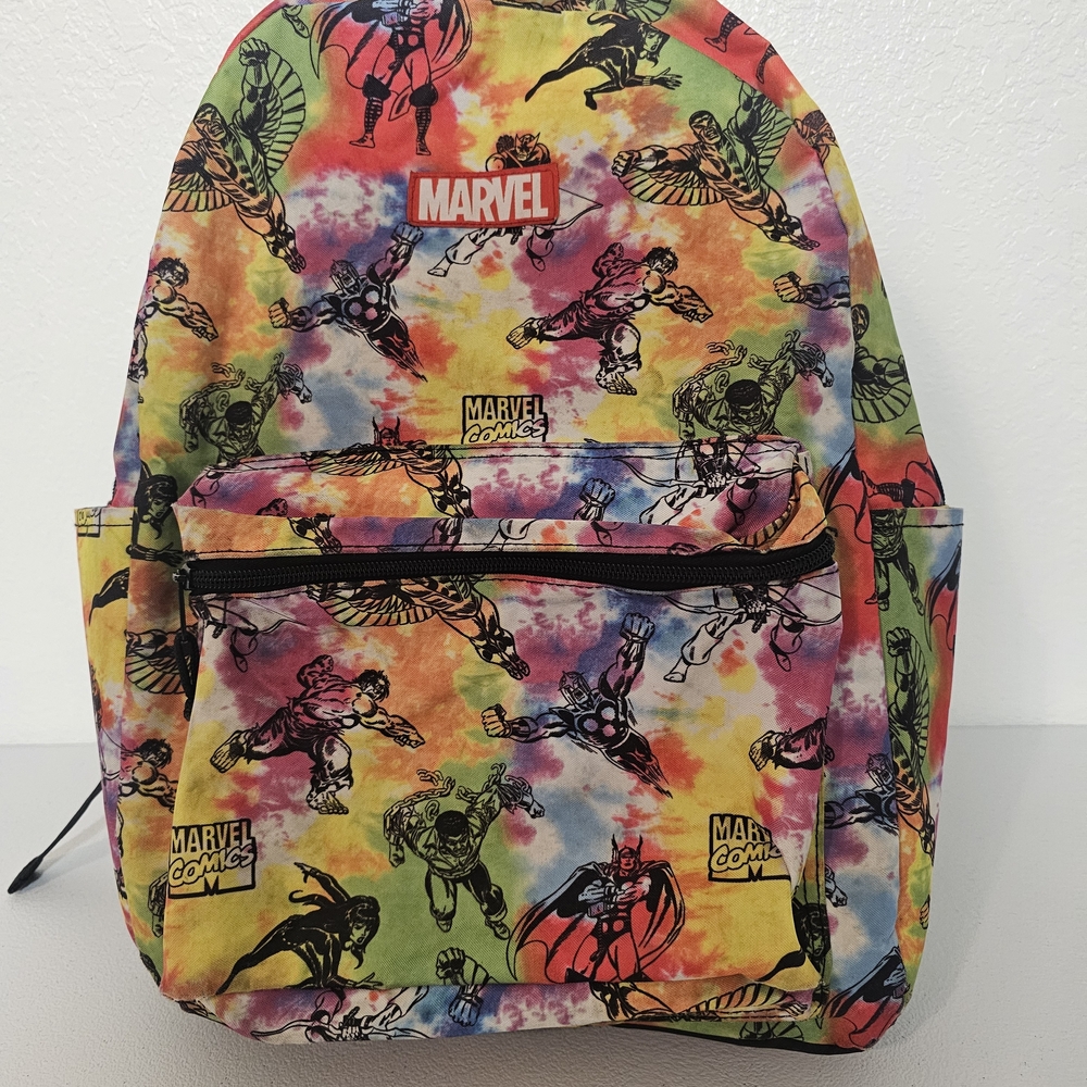Marvel Comics Comic Print Backpack Multicolor Polyester Adjustable Strap Pockets